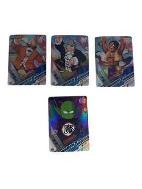 Dragon Heroes Holographic Trading Card Set Lot of 4 Cards
